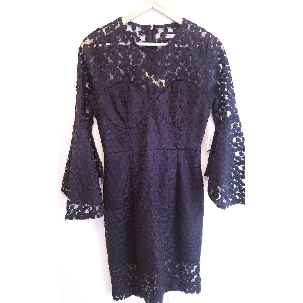 NWT Alexia Admor Crochet Lace Bell Sleeve D - Picture 2 of 7